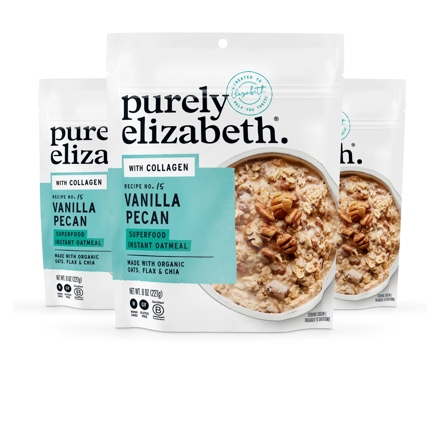 Vanilla Pecan Superfood Oatmeal Pouch with Collagen