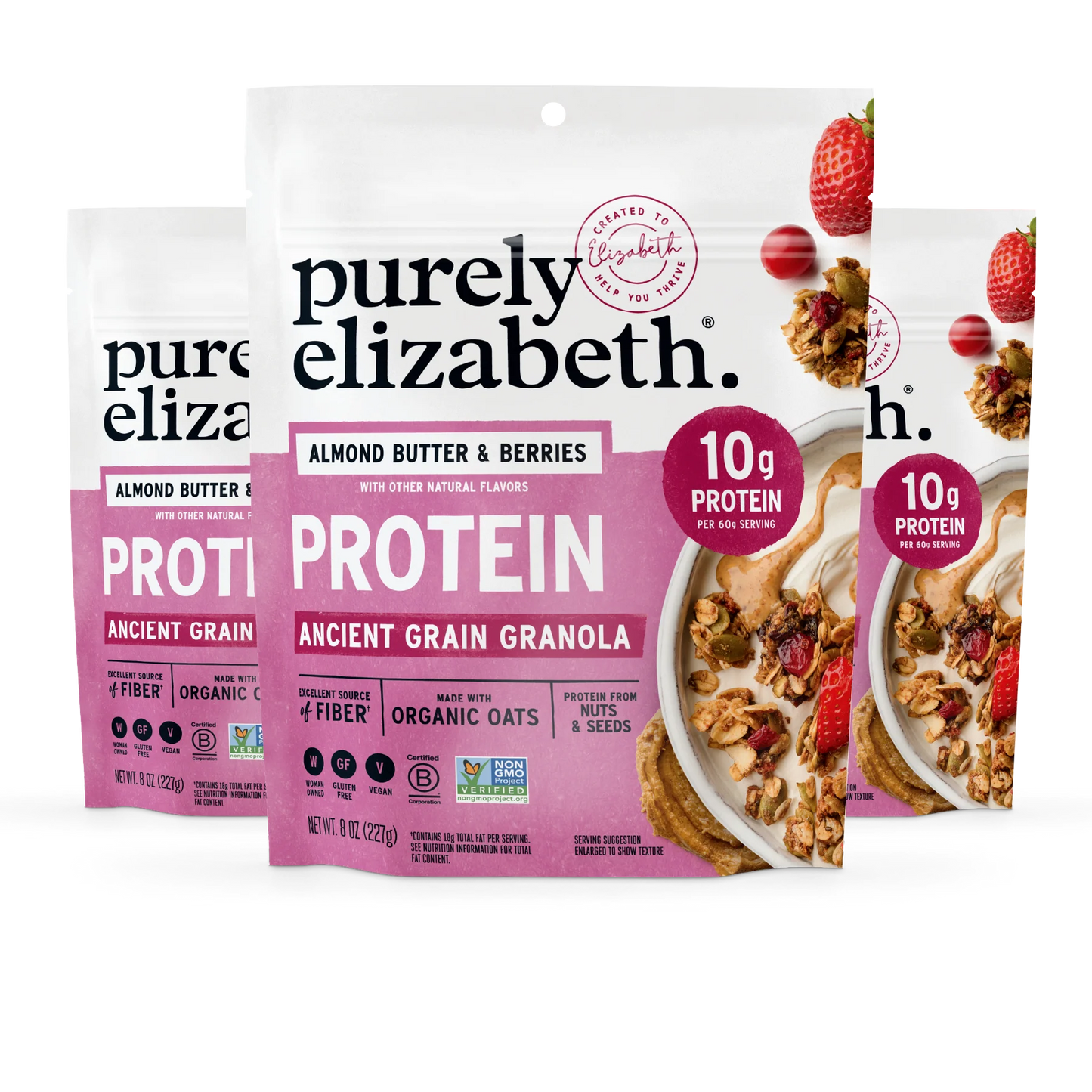 Almond Butter & Berries Protein Granola