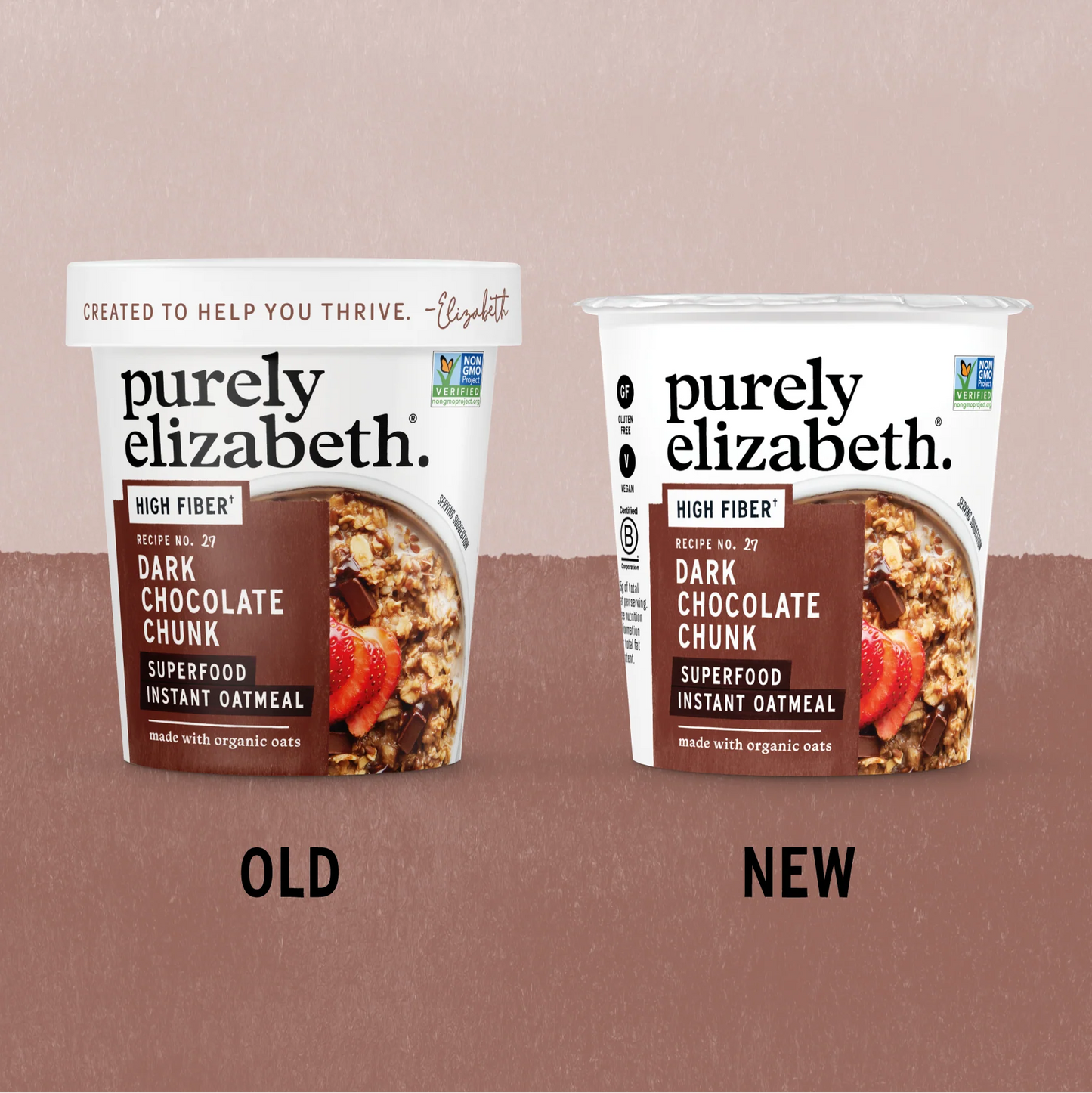 Dark Chocolate Chunk Superfood Oat Cup with Prebiotic Fiber