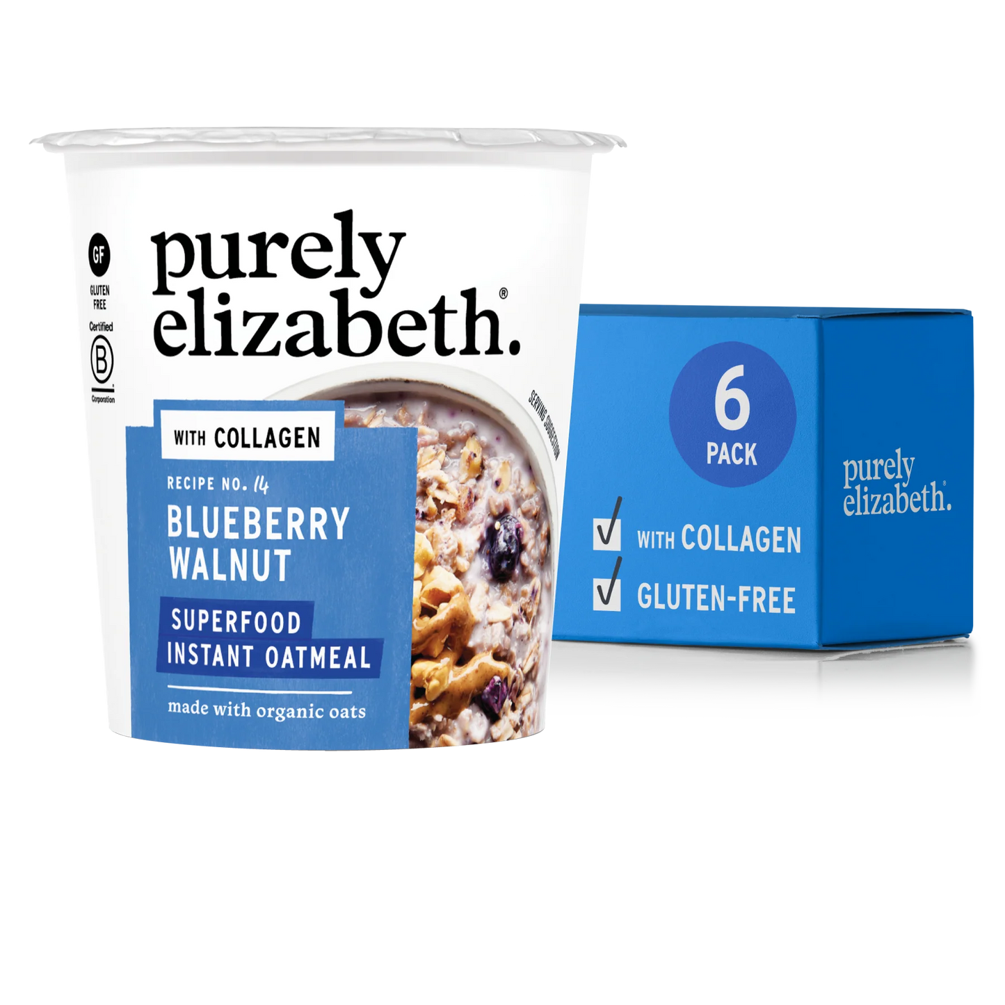 Blueberry Walnut Superfood Oat Cup with Collagen
