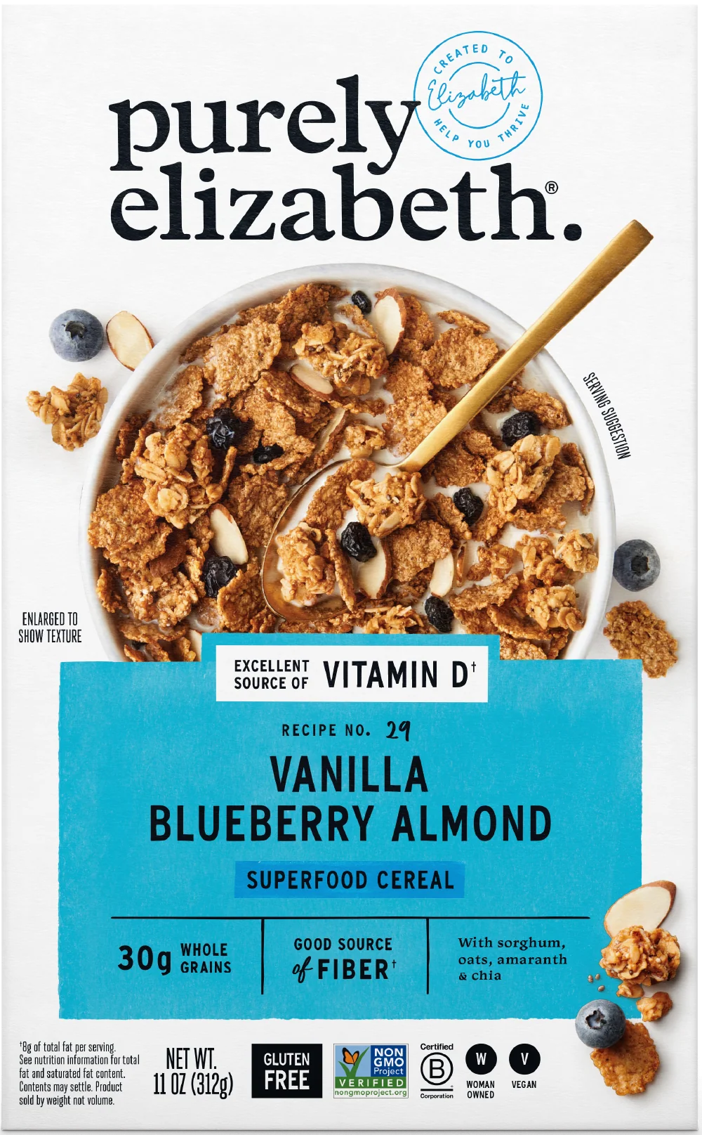 Vanilla Blueberry Almond Superfood Cereal with Vitamin D