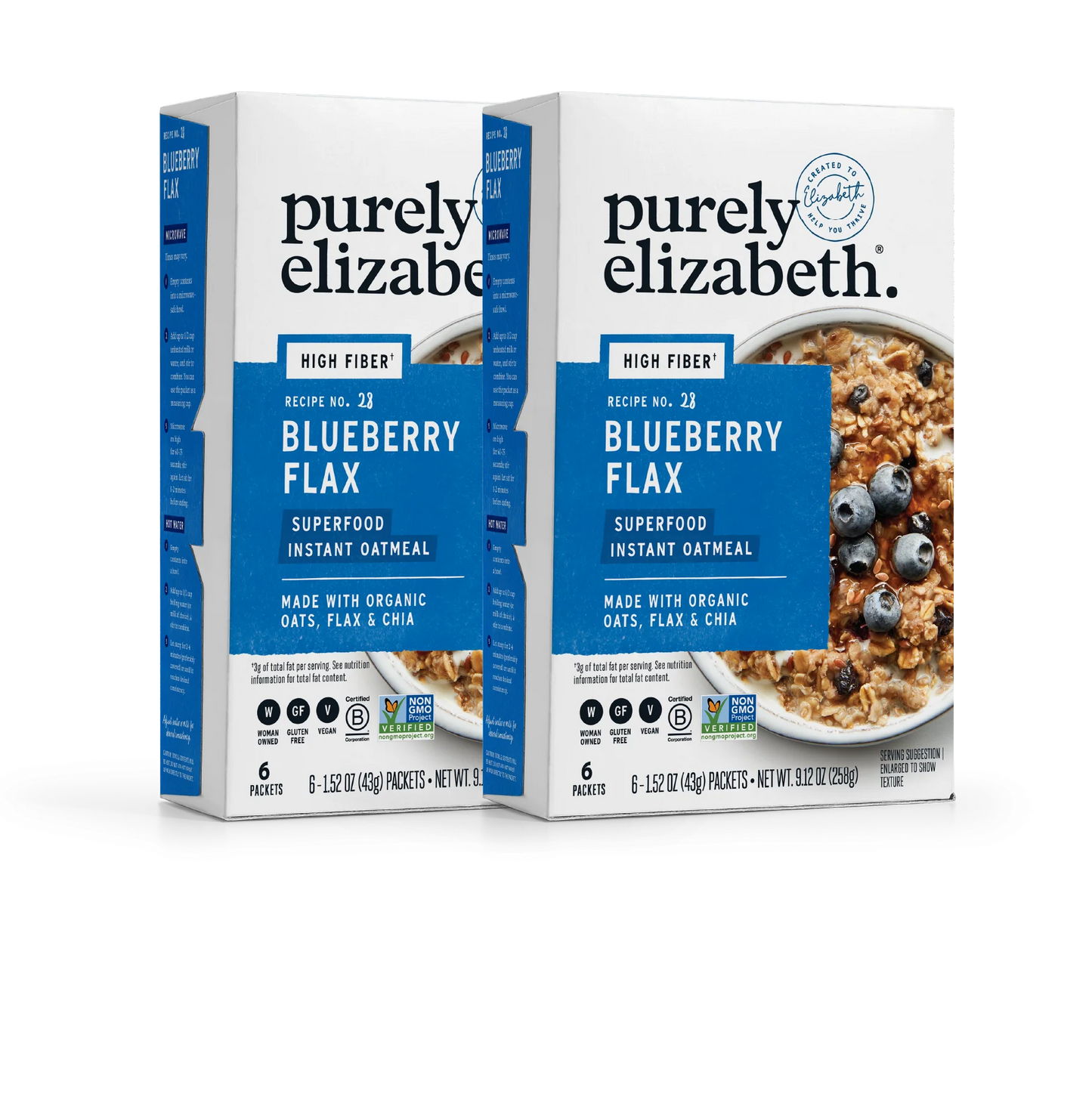 Blueberry Flax Superfood Oatmeal Multipack with Prebiotic Fiber