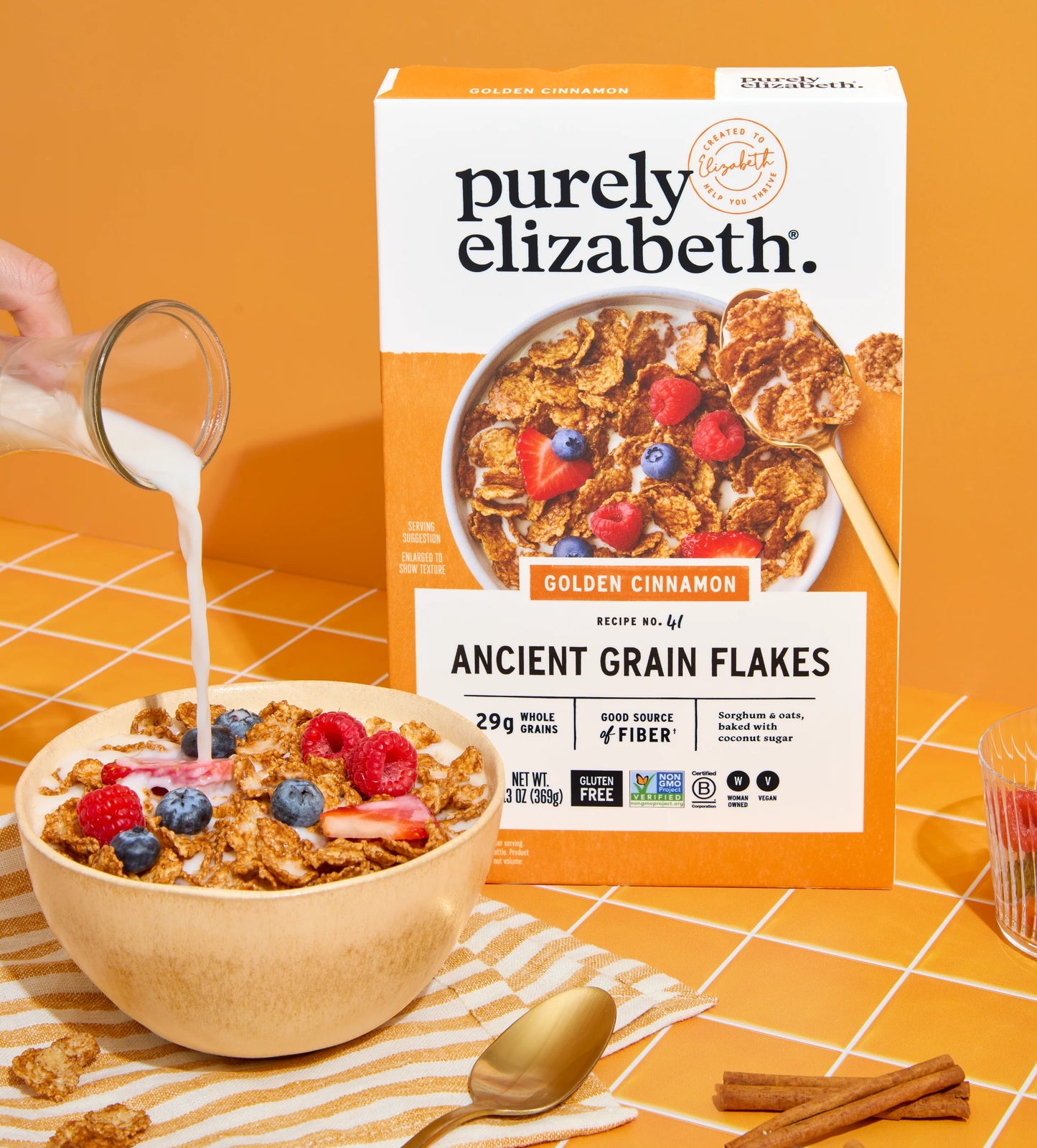 Golden Cinnamon Ancient Grain Flakes