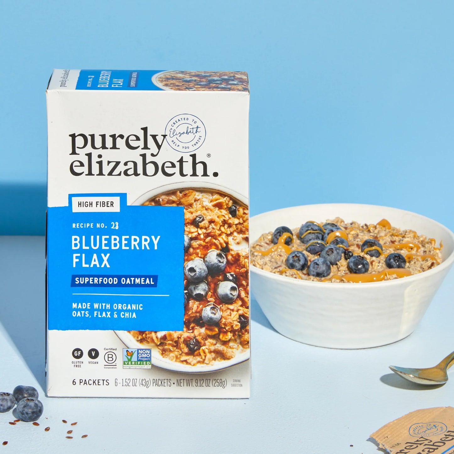 Blueberry Flax Superfood Oatmeal Multipack with Prebiotic Fiber