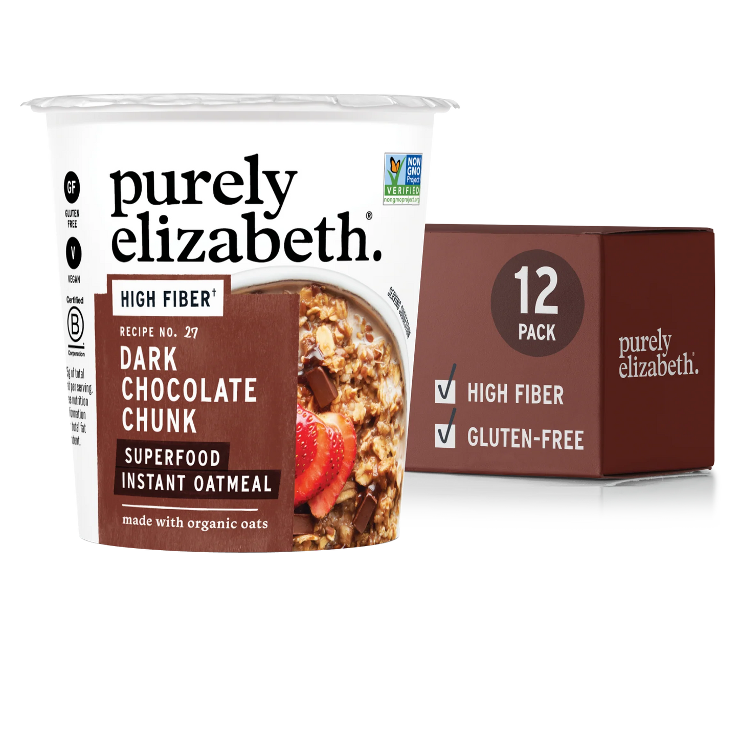 Dark Chocolate Chunk Superfood Oat Cup with Prebiotic Fiber